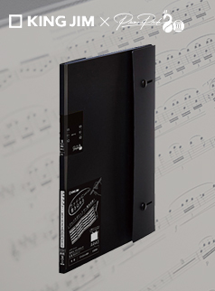 KING JIM × Prima Gakki クリアーファイル カキコ(ジャバラタイプ)Black in Black